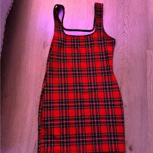 Shien red pattern dress